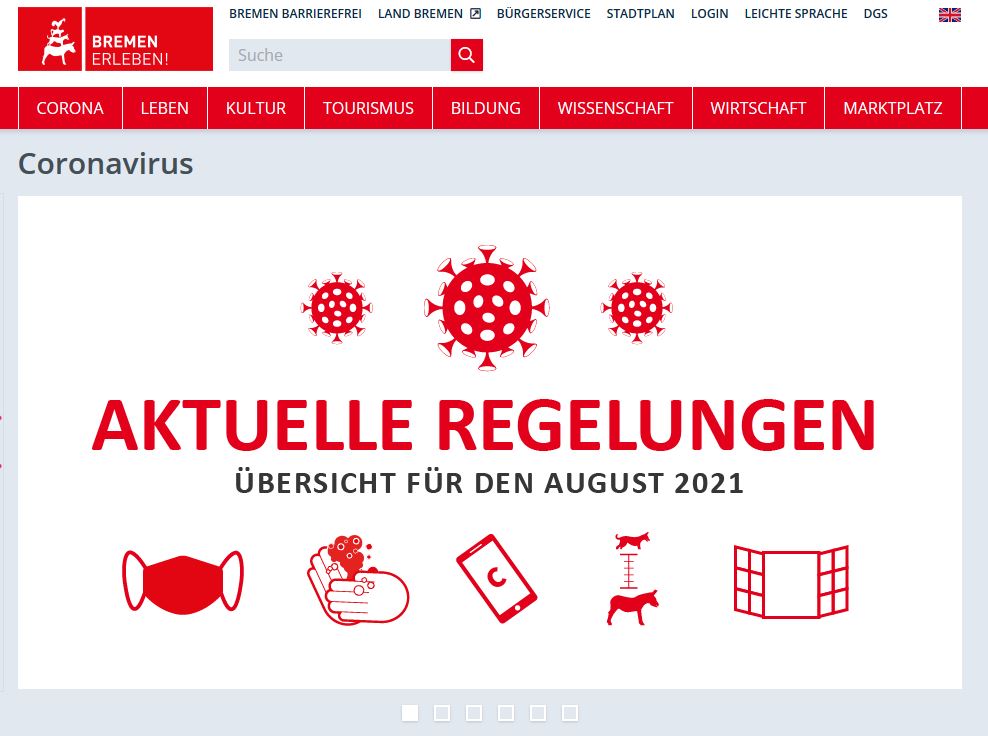 Grafik zu aktuellen Coronaregelungen